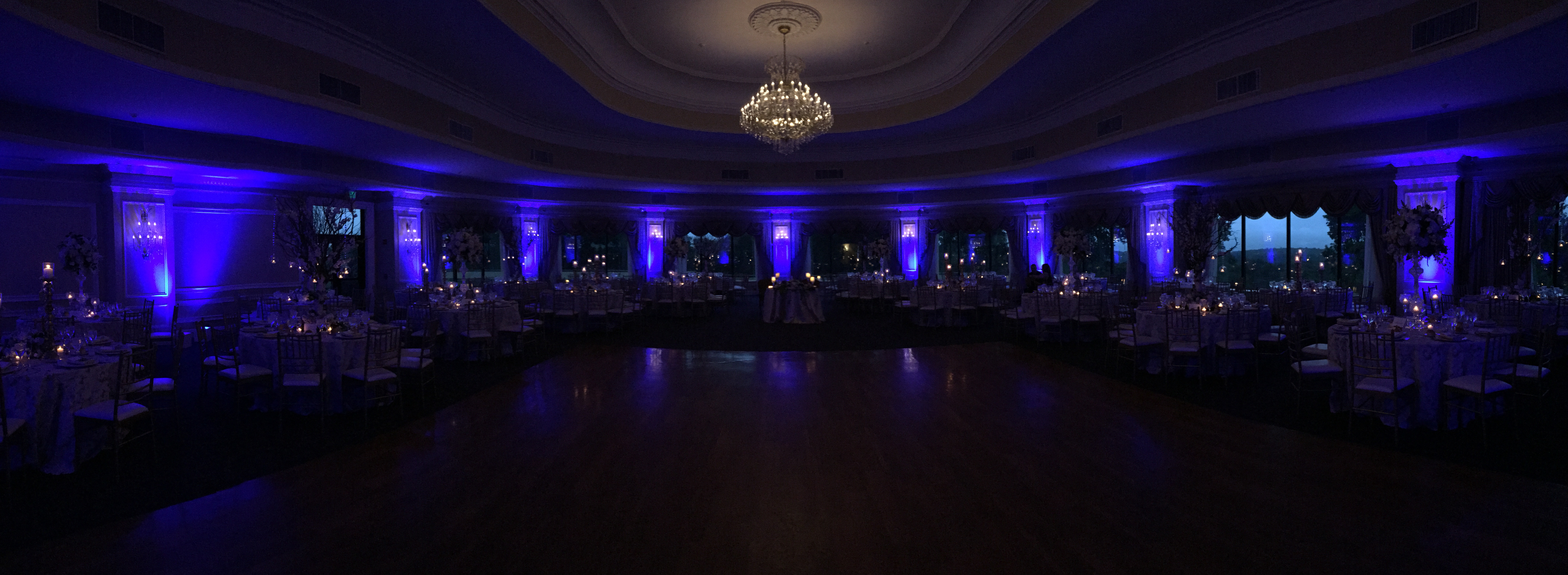 Oheka Castle event wedding uplighting