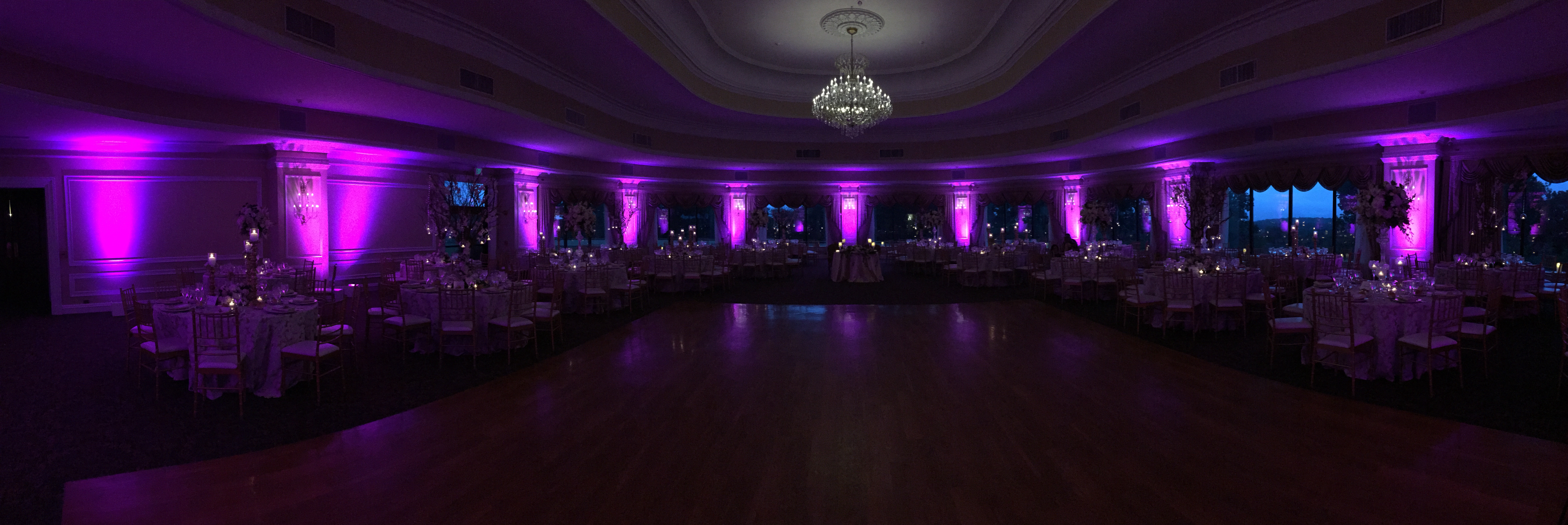 Oheka Castle event wedding uplighting