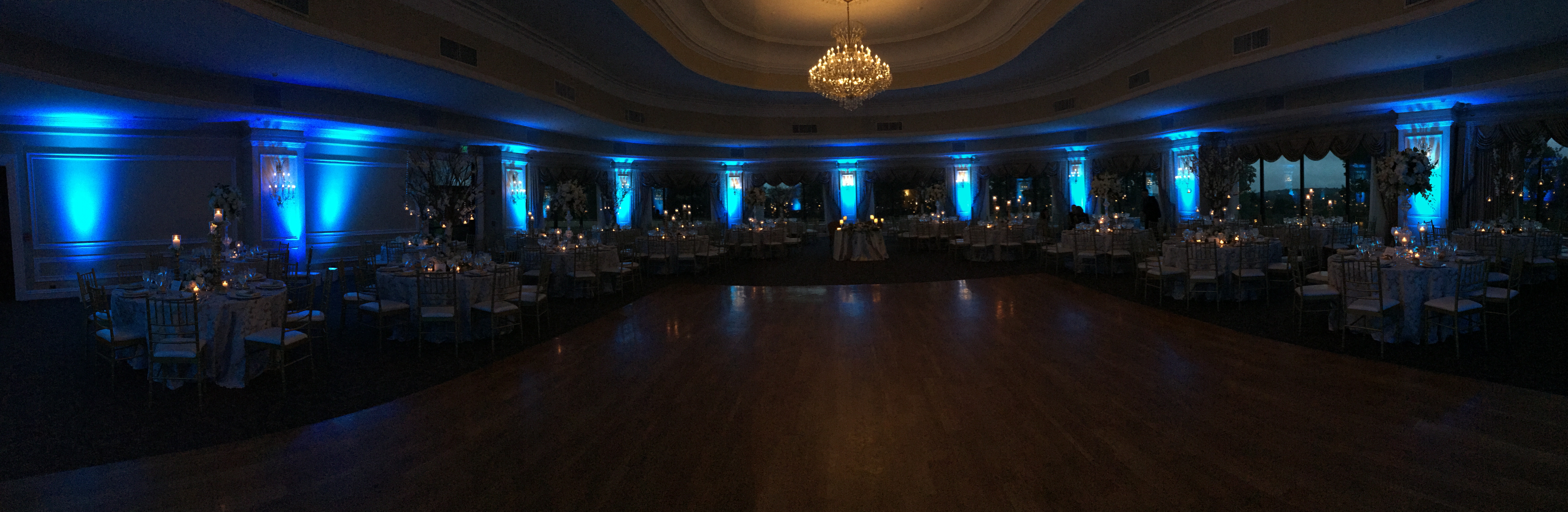 Oheka Castle event wedding uplighting