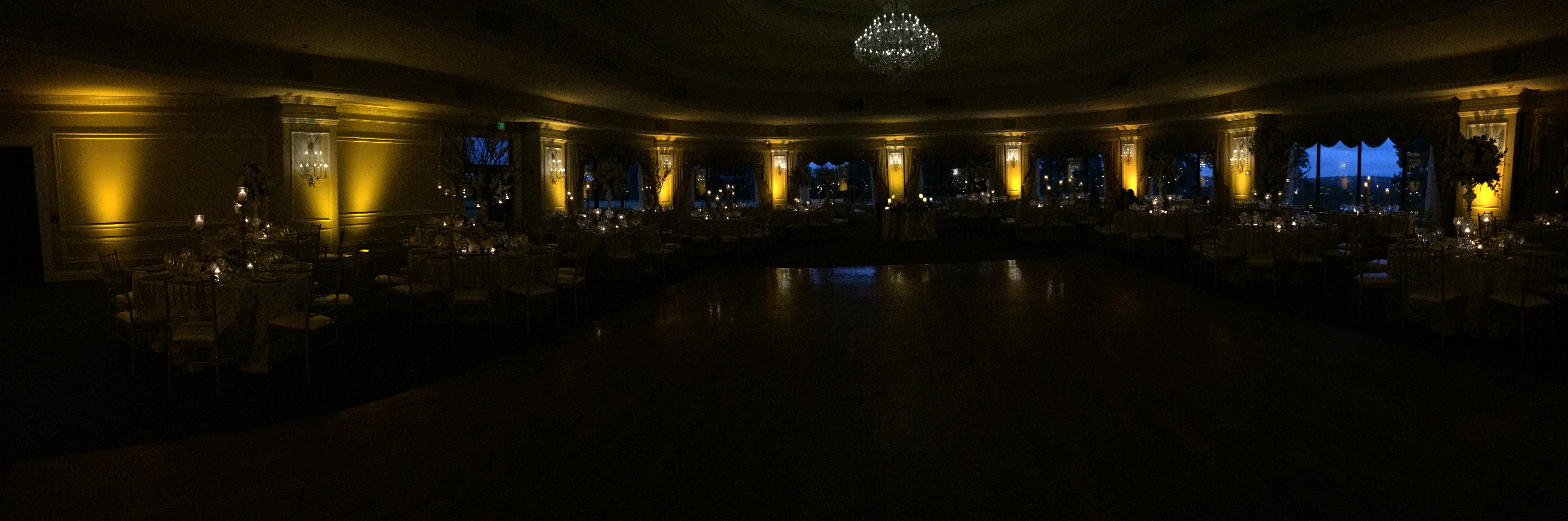 Oheka Castle event wedding uplighting