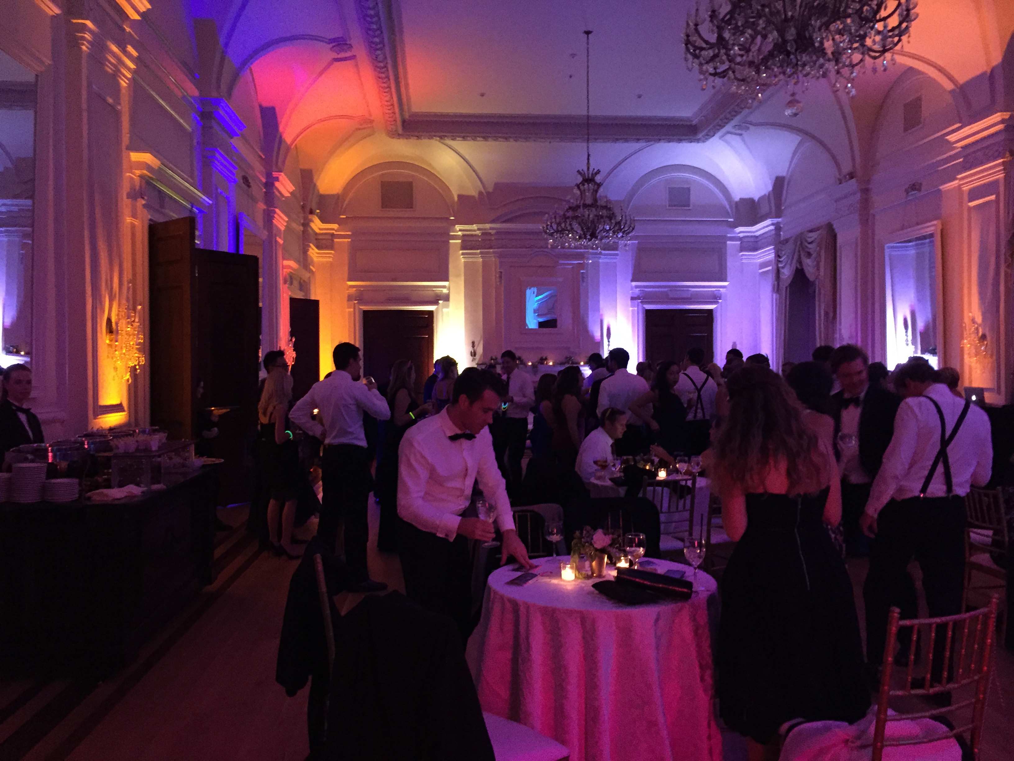 Oheka Castle event wedding uplighting